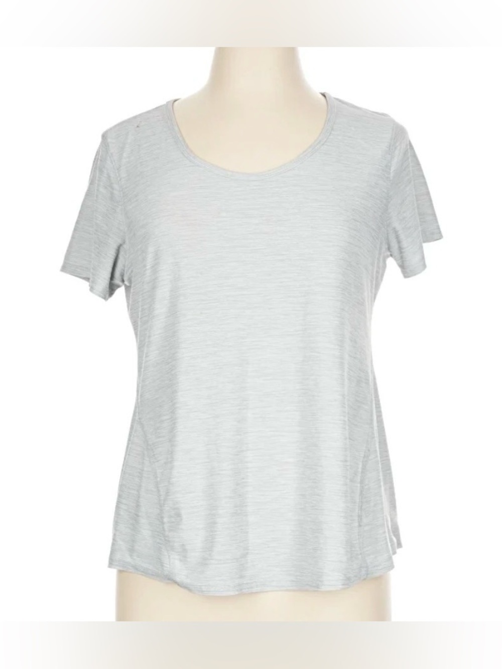 Old Navy Light Gray Scoop Neck Short Sleeve Tee